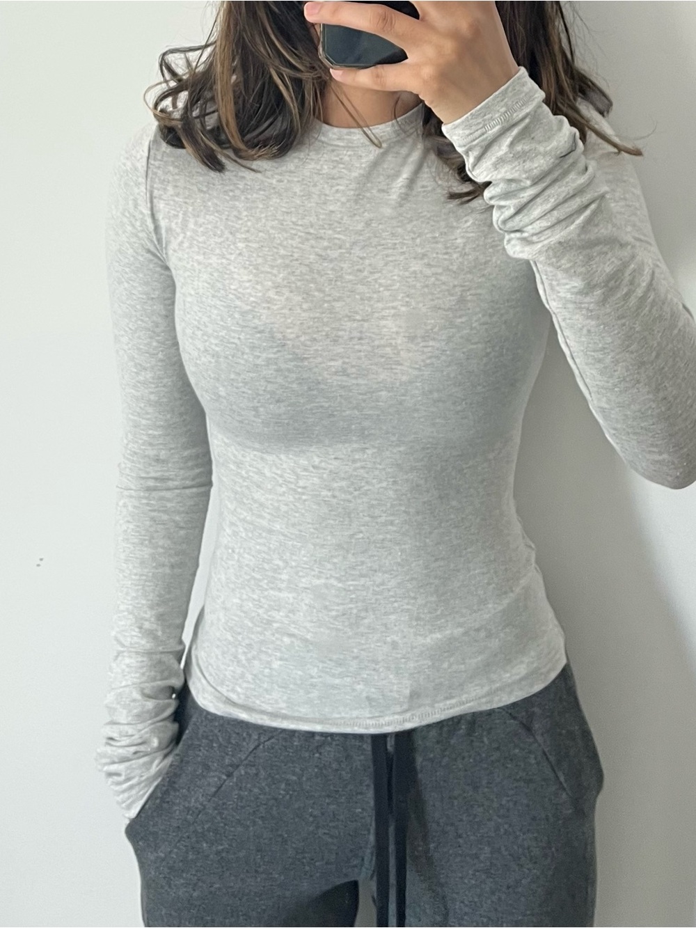 Skims cotton jersey long sleeve t-shirt